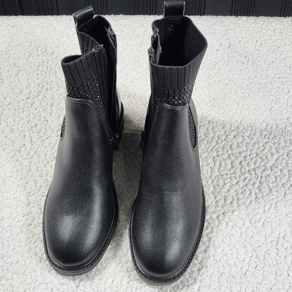 NEW Kenneth Cole Reaction Lambert Jewel Lug Sole Booties Black Women's size 6 - Picture 3 of 5